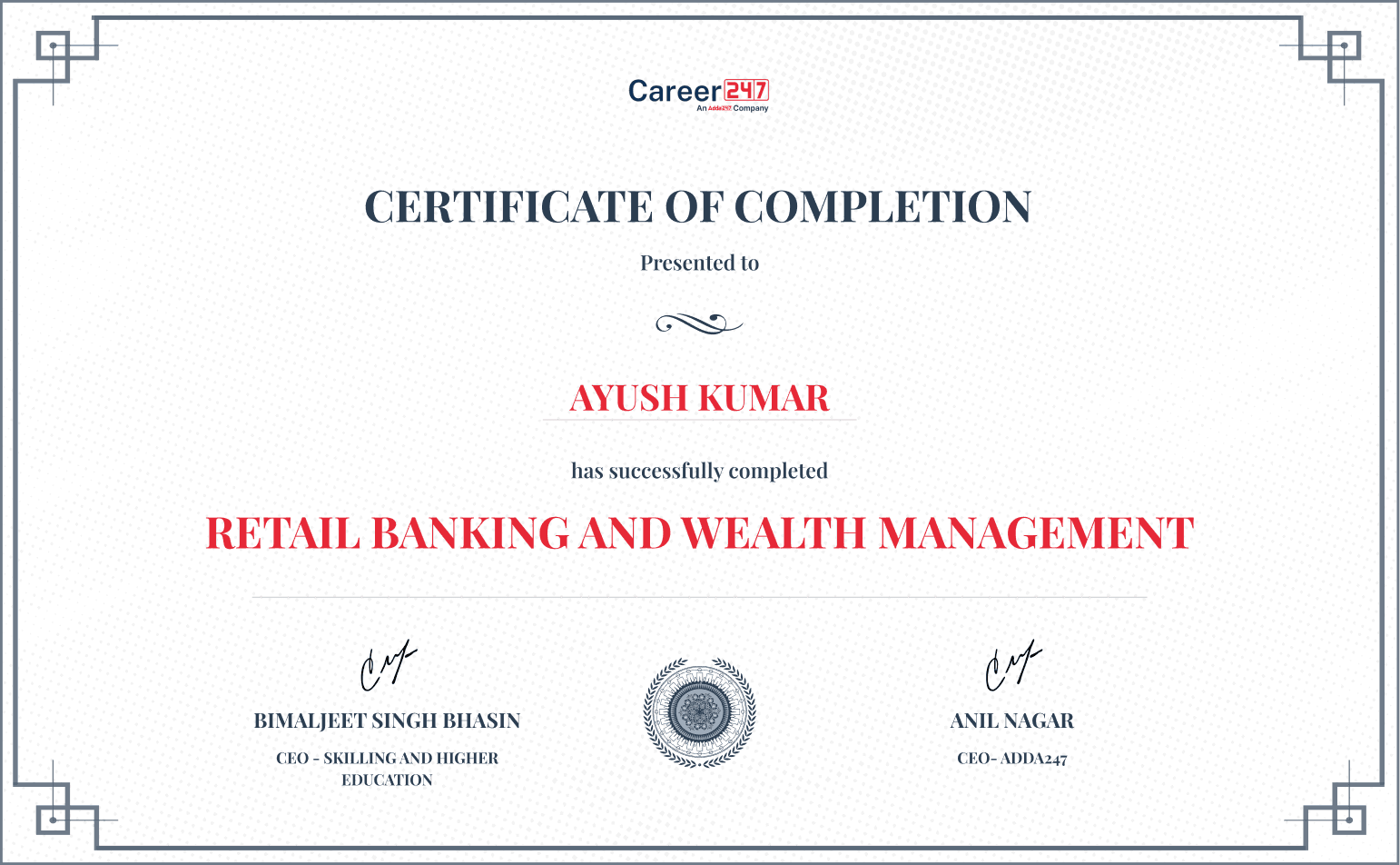 Certificate 1